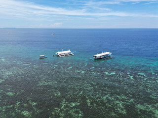  아름다운 해변, 필리핀 보홀 팡라오섬의 알로나 비치 풍경