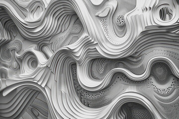 Intricate linear patterns that are seamlessly woven create a tapestry of interconnected lines.