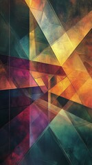 Modern abstract background with overlapping squares and lines, representing structure and stability in insurance