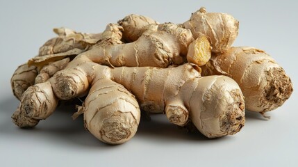 Fototapeta premium Ginger On A White Background