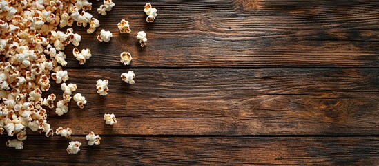 Tasty Popcorn On Wooden Background