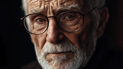 A close up image of an elderly man