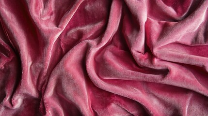 Obraz premium Dark pink panne velvet fabric texture featuring elegant folds