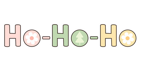 Christmas clipart. Cute festive seasonal element. Hand drawn vector illustration in flat style