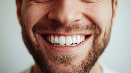 Fototapeta premium Man with perfect smile. 