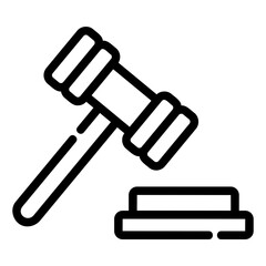 gavel Line Icon