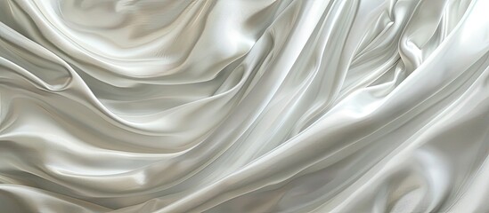 Elegant white silk fabric shines highlighted by pleated horizons perfect for lanterns or textures with a soft elegant drape for copy space image