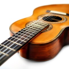 Fototapeta premium Classical guitar on a white background 