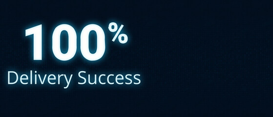  100% delevery success text neon sign
