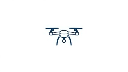 Drone Icon on White Background