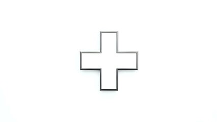 Obraz premium Medical Cross on White Background