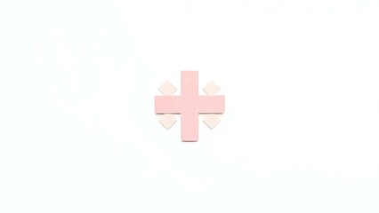 Obraz premium Medical Cross on White Background