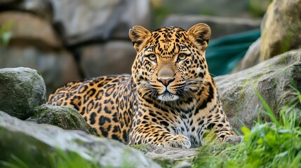 Fototapeta premium close up of a leopard