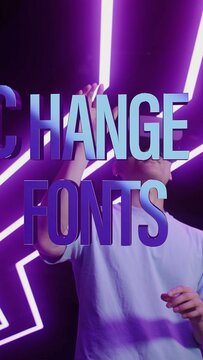 Vertical Revolving 3D Text with Reflections