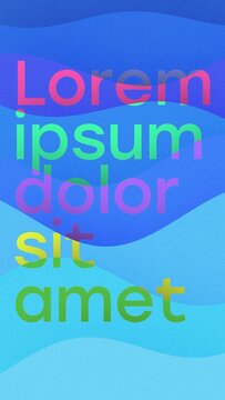 Vertical Text Masked By Wave