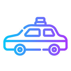 police car Gradient icon