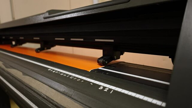 Plotter cutting. Vinyl letters. High-quality shooting in 4K format.