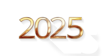 2025 golden new year symbol 3d-illustration