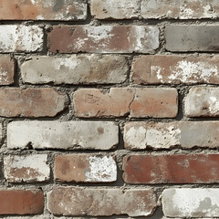 Seamless Pattern of Faded Red Brick Wall with Textured Surface for Background Design