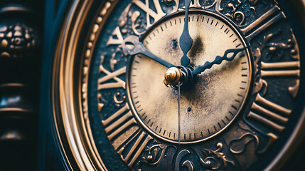 Obraz premium Antique clocks, wallpaper, a long-lived timepiece