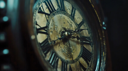 Obraz premium Antique clocks, wallpaper, a long-lived timepiece