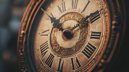 Obraz premium Antique clocks, wallpaper, a long-lived timepiece