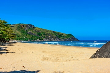 Sunny day at Bonete beach on Ilhabela island on the north coast of Sao Paulo