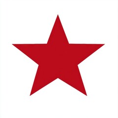 Red star isolated over plain background