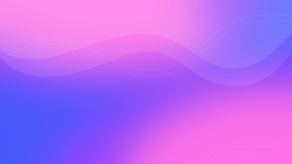 Purple pink blue Gradient Background, simple form and blend of color spaces as contemporary background graphic backdrop with shadow curve line