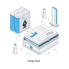 Design Book  Isometric stock illustration. EPS File stock illustration