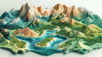 3D Isometric Tourism Map: Planning and Development of Scenic Routes