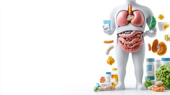 Labeled Human Digestive System in Sagittal View