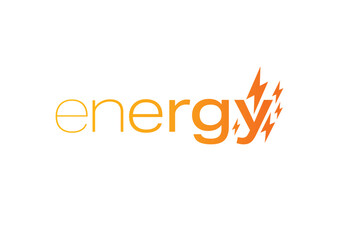 thin to thick energy logo. orange gradient energy and lightning symbols concept. energy logo for business, education, science world