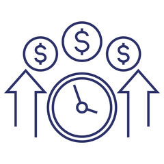 time to invest line icon