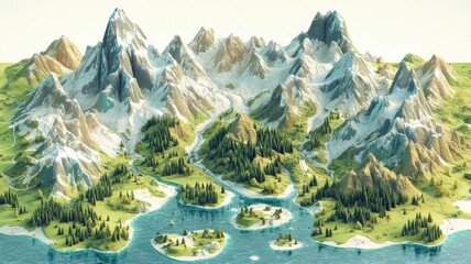 3D Isometric Tourism Map: Planning and Development of Scenic Routes