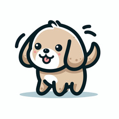 logo cute dog, vector, illustration