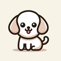 logo cute dog, vector, illustration