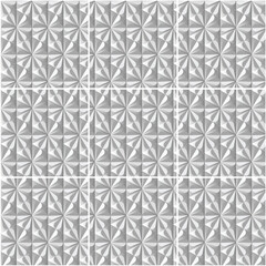 Seamless vector pattern with ceramic flower tiles in vintage style.