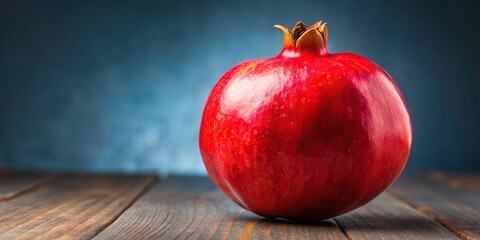 Fresh red pomegranate, Low Angle
