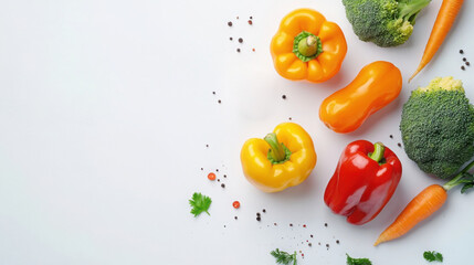 Colorful fresh vegetables for healthy eating and cooking inspiration