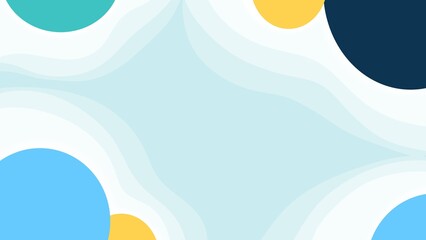 The blue background with small striped patterns gives a luxurious impression and the colorful circle motifs give a special impression