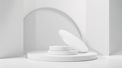 E-commerce product white display background offers a clean and professional look. Ideal for showcasing various products and attracting customers