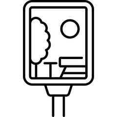 Rest Area Sign Icon