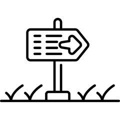 Directional Sign Icon