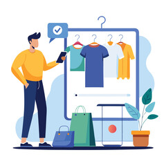 Ecommerce Online Shopping Concept Vector Illustration