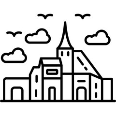 Obraz premium Mont Saint-Michel Icon
