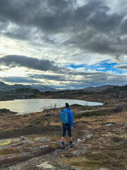 Fototapeta premium hiker in the mountains