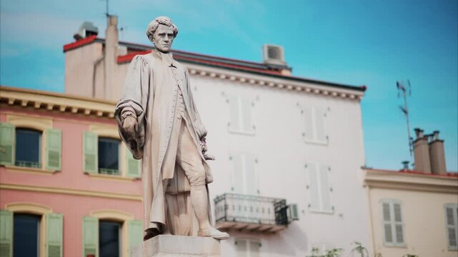 The Statue of Lord Brougham memorial in Cannes, France
