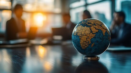 Exploring global business strategies through a symbolic globe representation