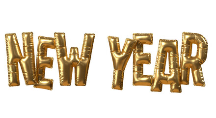 Balloon Gold Happy New Year